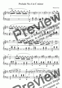 page one of Prelude No.4 in C minor