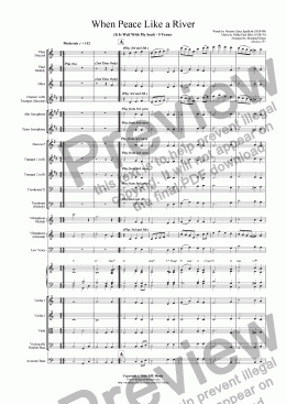 page one of When Peace Like A River (It Is Well With My Soul) - Mixed Ensemble