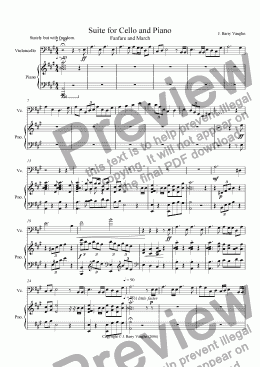 page one of Suite for Cello and Piano