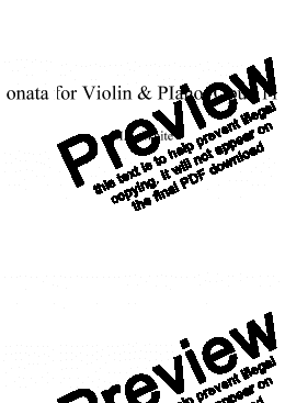 page one of Sonata for Violin & PIano, Opus 116