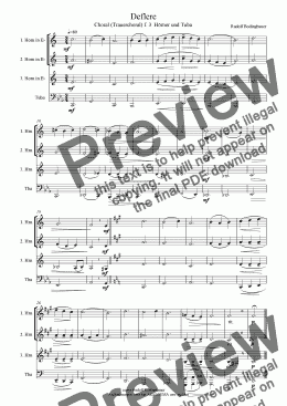 page one of Deflere  3 Hörner u. Tuba
