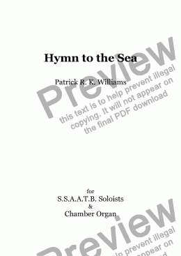 page one of Hymn to the Sea