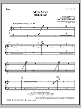 page one of At The Cross (Hallelujah) - Harp (Choir Instrumental Pak)