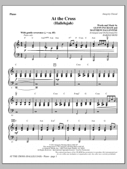page one of At The Cross (Hallelujah) - Piano (Choir Instrumental Pak)
