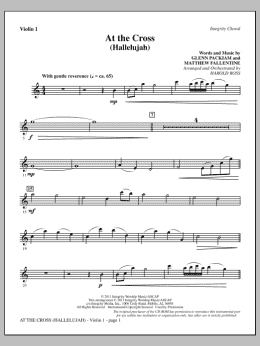 page one of At The Cross (Hallelujah) - Violin 1 (Choir Instrumental Pak)