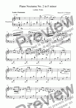 page one of Piano Nocturne No. 2 - Lullaby Waltz