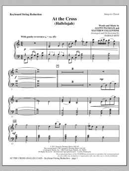 page one of At The Cross (Hallelujah) - Keyboard String Reduction (Choir Instrumental Pak)