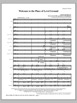 page one of Welcome To The Place Of Level Ground - Full Score (Choir Instrumental Pak)