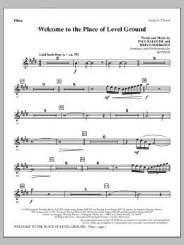 page one of Welcome To The Place Of Level Ground - Oboe (Choir Instrumental Pak)