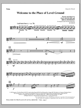 page one of Welcome To The Place Of Level Ground - Viola (Choir Instrumental Pak)
