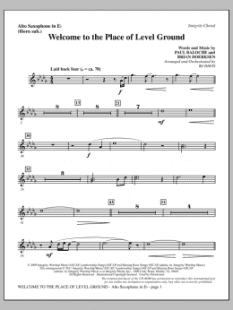 page one of Welcome To The Place Of Level Ground - Alto Sax (sub. Horn) (Choir Instrumental Pak)