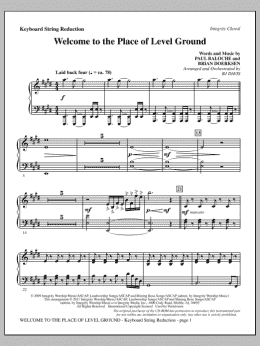 page one of Welcome To The Place Of Level Ground - Keyboard String Reduction (Choir Instrumental Pak)