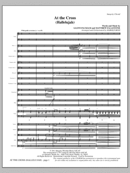 page one of At The Cross (Hallelujah) - Full Score (Choir Instrumental Pak)