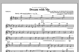 page one of Dream With Me - Violin 1 (Choir Instrumental Pak)