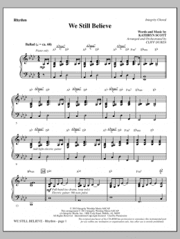 page one of We Still Believe - Rhythm (Choir Instrumental Pak)