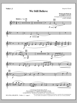page one of We Still Believe - Violin 1, 2 (Choir Instrumental Pak)
