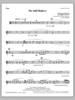 page one of We Still Believe - Viola (Choir Instrumental Pak)