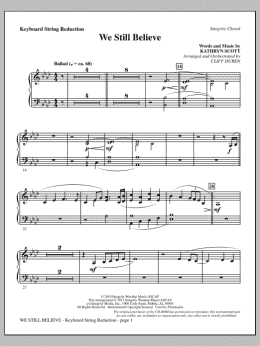 page one of We Still Believe - Keyboard String Reduction (Choir Instrumental Pak)