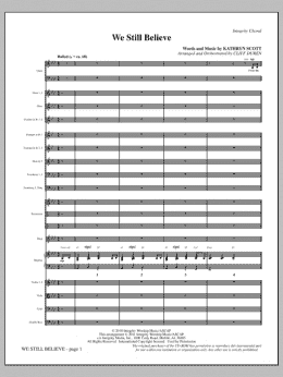 page one of We Still Believe - Full Score (Choir Instrumental Pak)