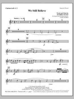 page one of We Still Believe - Clarinet 1 & 2 (Choir Instrumental Pak)