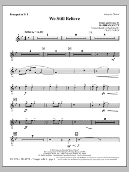 page one of We Still Believe - Trumpet 1 (Choir Instrumental Pak)