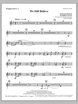 page one of We Still Believe - Trumpet 2 & 3 (Choir Instrumental Pak)