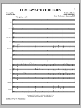 page one of Come Away To The Skies - Full Score (Choir Instrumental Pak)