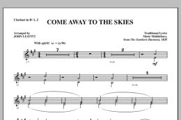 page one of Come Away To The Skies - Bb Clarinet 1 & 2 (Choir Instrumental Pak)