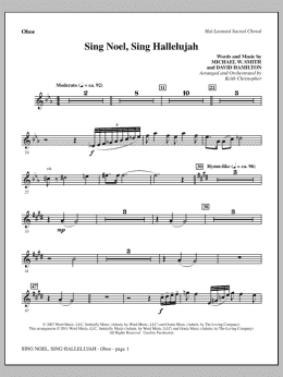 page one of Sing Noel, Sing Hallelujah - Oboe (Choir Instrumental Pak)