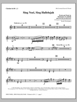 page one of Sing Noel, Sing Hallelujah - Bb Clarinet 1 & 2 (Choir Instrumental Pak)