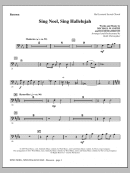 page one of Sing Noel, Sing Hallelujah - Bassoon (Choir Instrumental Pak)