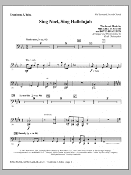 page one of Sing Noel, Sing Hallelujah - Trombone 3/Tuba (Choir Instrumental Pak)