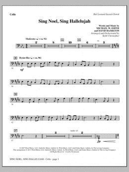page one of Sing Noel, Sing Hallelujah - Cello (Choir Instrumental Pak)