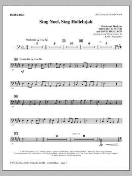 page one of Sing Noel, Sing Hallelujah - Double Bass (Choir Instrumental Pak)
