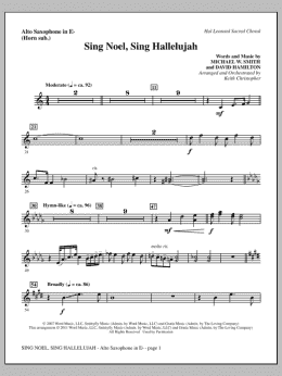 page one of Sing Noel, Sing Hallelujah - Alto Sax (sub. Horn) (Choir Instrumental Pak)