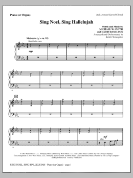 page one of Sing Noel, Sing Hallelujah - Piano or Organ (Choir Instrumental Pak)