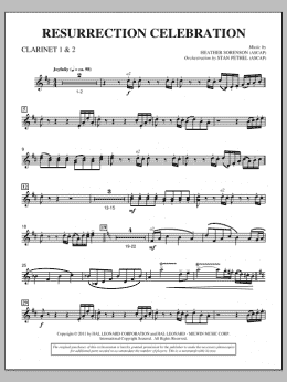 page one of Resurrection Celebration - Bb Clarinet 1,2 (Choir Instrumental Pak)