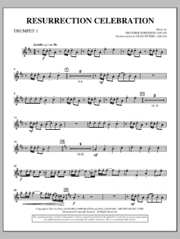 page one of Resurrection Celebration - Bb Trumpet 1 (Choir Instrumental Pak)