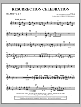 page one of Resurrection Celebration - Bb Trumpet 2,3 (Choir Instrumental Pak)