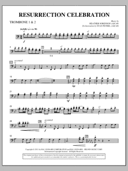 page one of Resurrection Celebration - Trombone 1 & 2 (Choir Instrumental Pak)