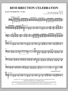 page one of Resurrection Celebration - Bass Trombone/Tuba (Choir Instrumental Pak)