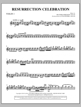 page one of Resurrection Celebration - Violin 1 (Choir Instrumental Pak)