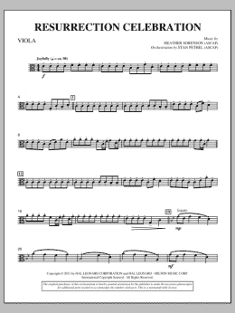 page one of Resurrection Celebration - Viola (Choir Instrumental Pak)