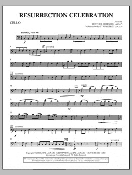 page one of Resurrection Celebration - Cello (Choir Instrumental Pak)