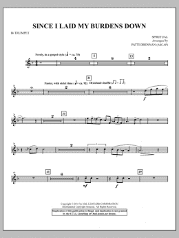 page one of Since I Laid My Burdens Down - Bb Trumpet (Choir Instrumental Pak)