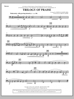 page one of Trilogy Of Praise - Bassoon (Choir Instrumental Pak)