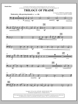 page one of Trilogy Of Praise - Double Bass (Choir Instrumental Pak)