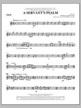 page one of A Servant's Psalm - Oboe (Choir Instrumental Pak)