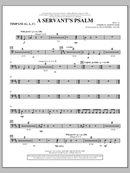 page one of A Servant's Psalm - Timpani (Choir Instrumental Pak)