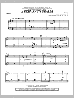 page one of A Servant's Psalm - Harp (Choir Instrumental Pak)